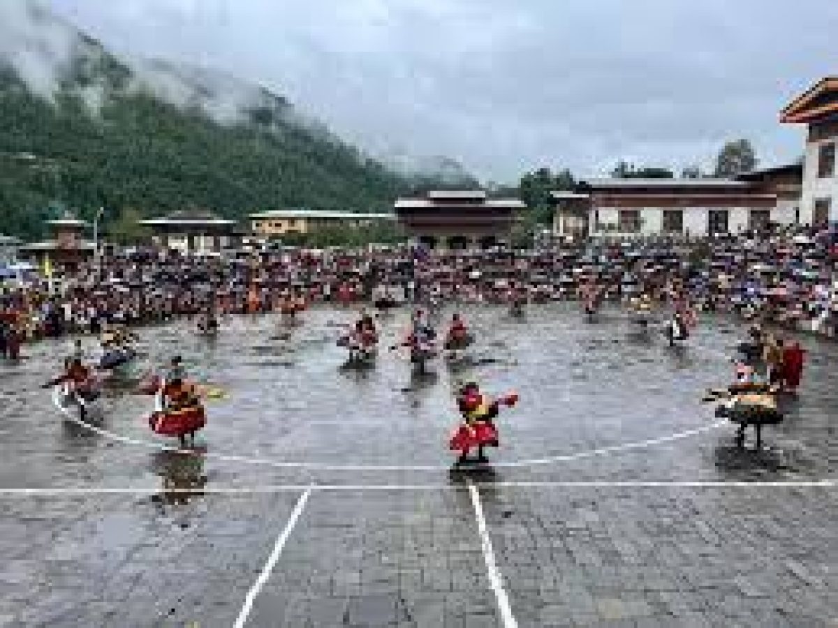 Monks performing traditional mask dances at the Haa Tshechu Festival 2026 in Bhutan’s Haa Valley